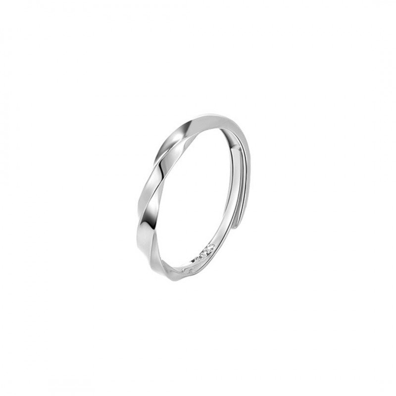 Mobius Strip Couple Rings with Open Design, Unique and Niche Design